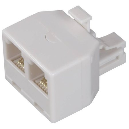 ZENITH Adapter Phone Outlet 2-Way Wht TS1001SPJ2W